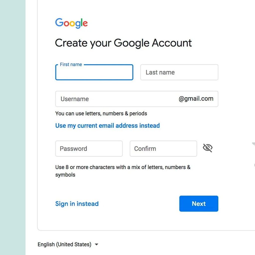 Creating your Google Drive account