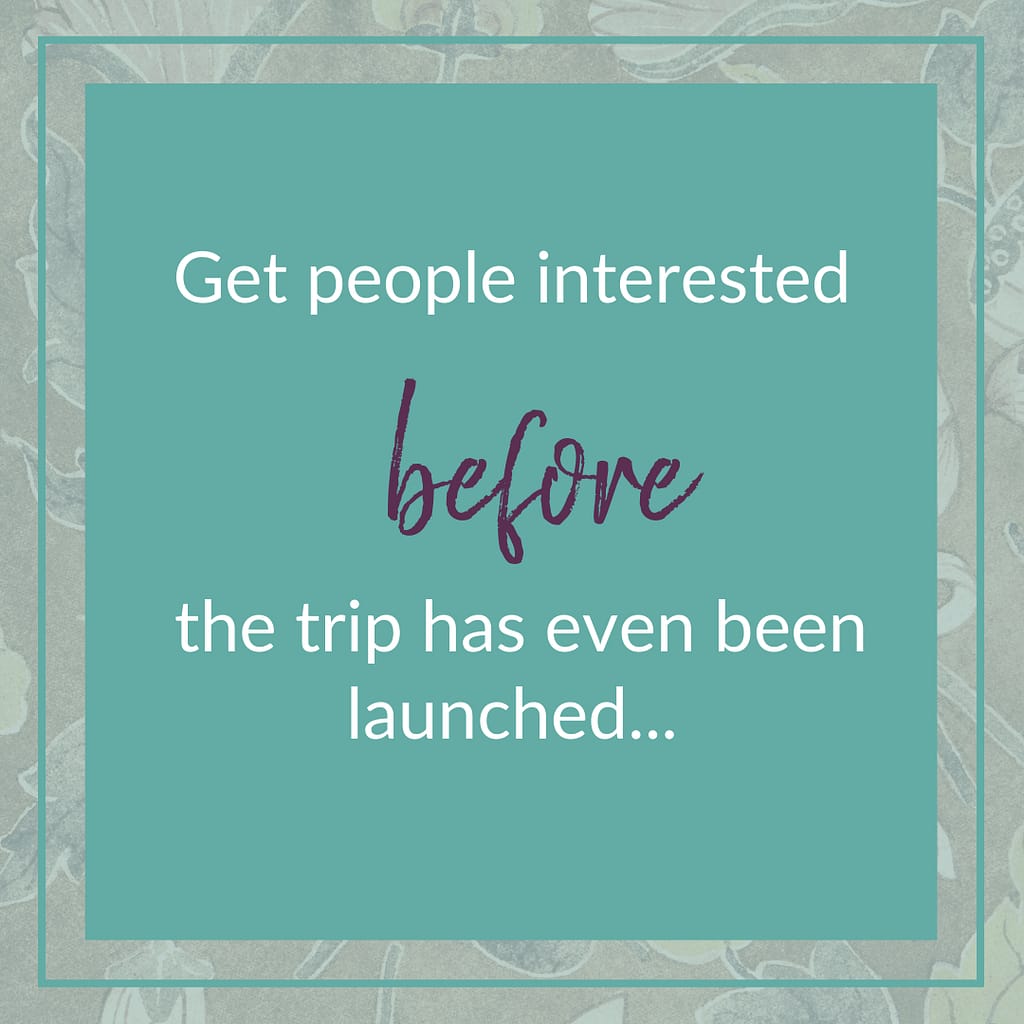 Create a hotlist before people book.