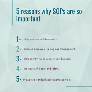 The 5 reasons why SOPS are so important.