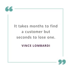 Quote about the importance of customer service.