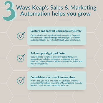 Ways Keap's Sales & Marketing Automation helps you grow